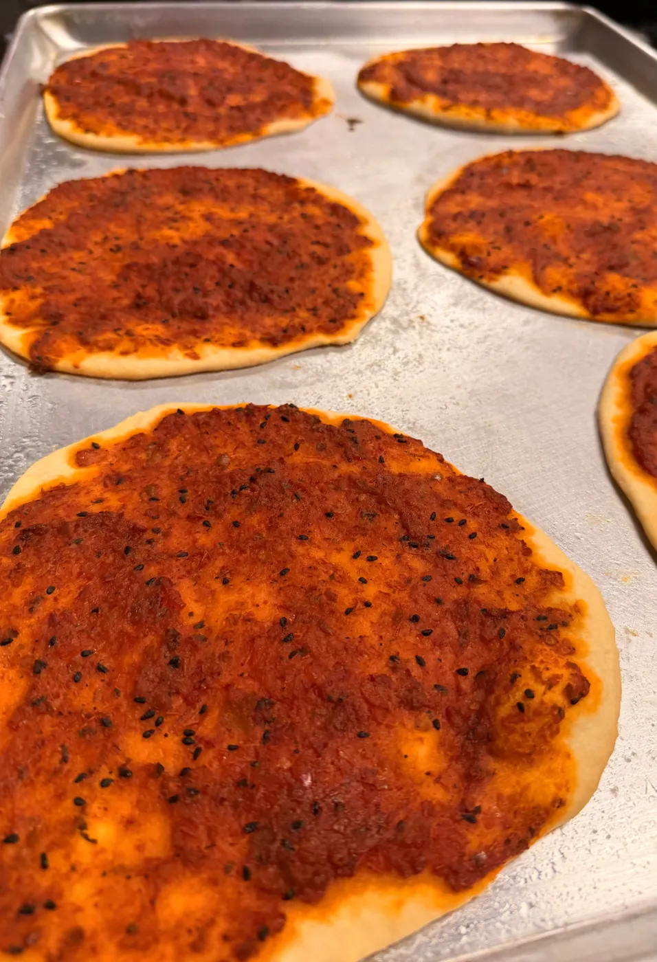 Golden bites on the tray