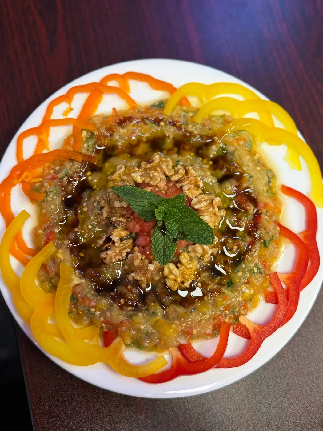 Hummus drizzled with olive oil