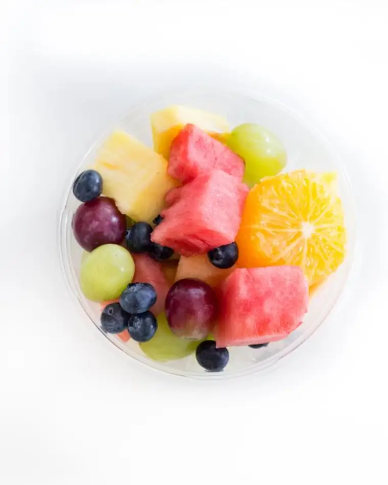Cup of mixed fresh fruit