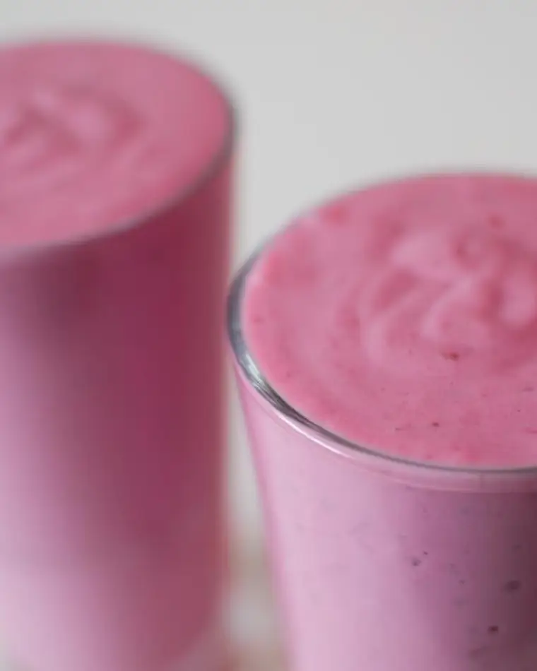 Two berry smoothies